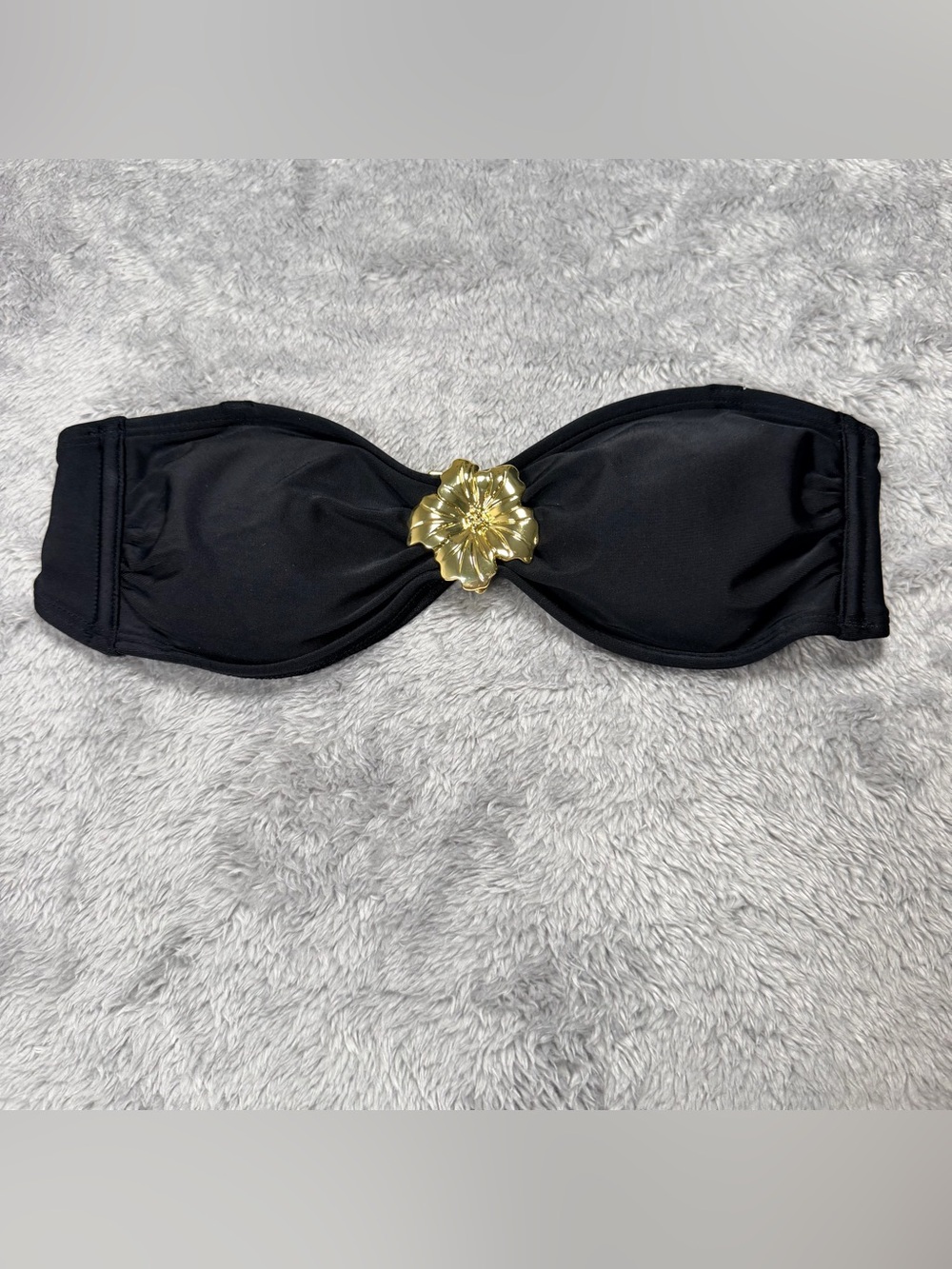 wild fable Black Bandeau Top with Gold Buckle